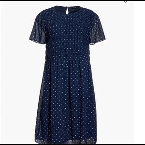 Madewell Georgette Smock-Top Mini Dress in Polka Dot